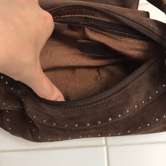 Suede handbag - Picture 3 of 6